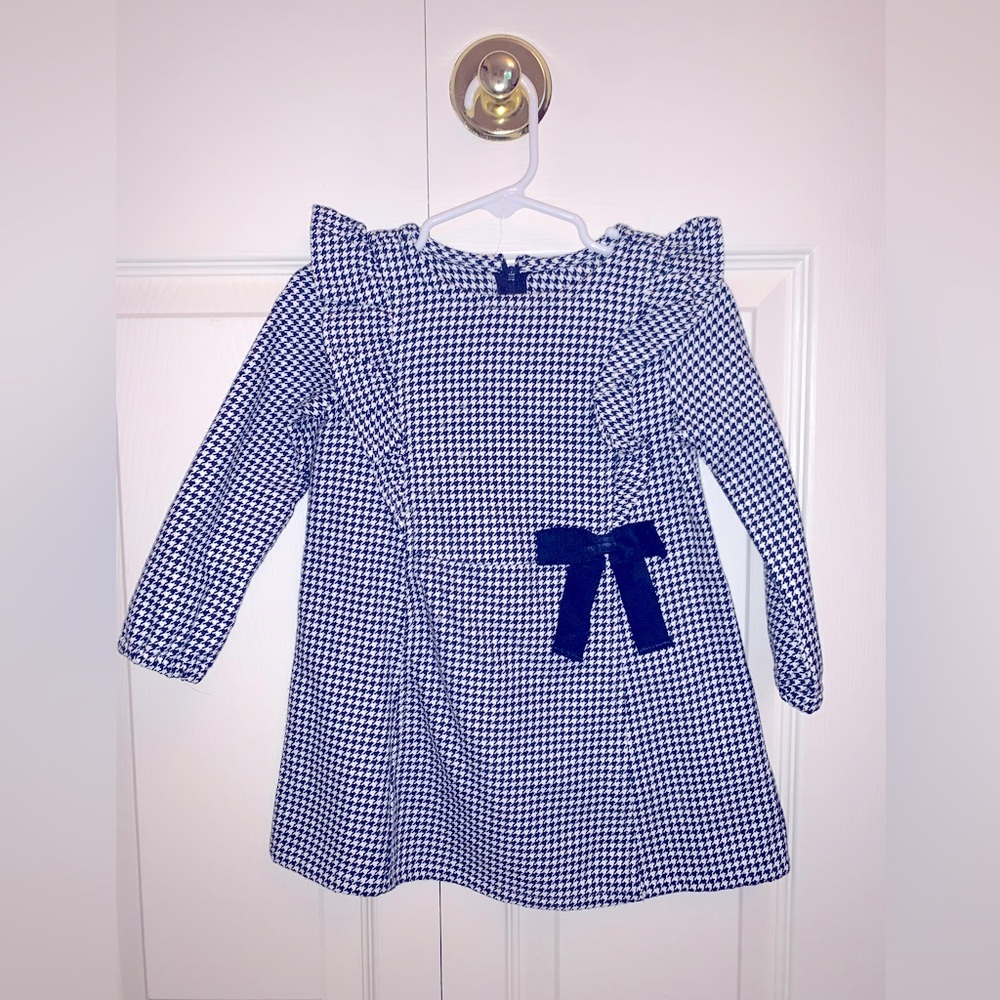 💙Hope & Henry Dark Navy Houndstooth Dress